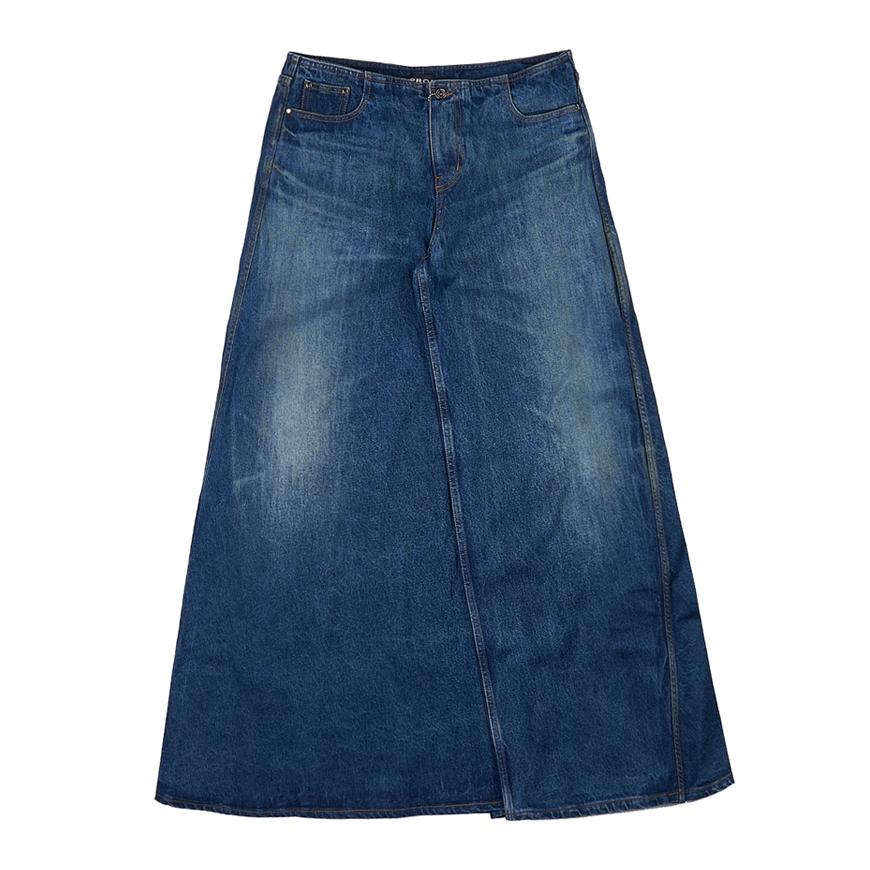 Y PROJECT Women's Denim Maxi Skirt WJEAN41S24 VINTAGE NAVY