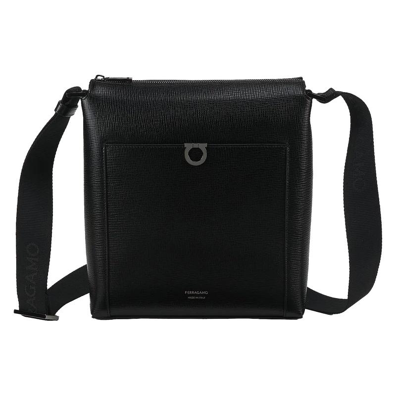 Ferragamo Gancini Leather Crossbody Bag for Men
