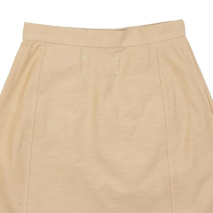 Maison Margiela High-Waist Medium Skirt White