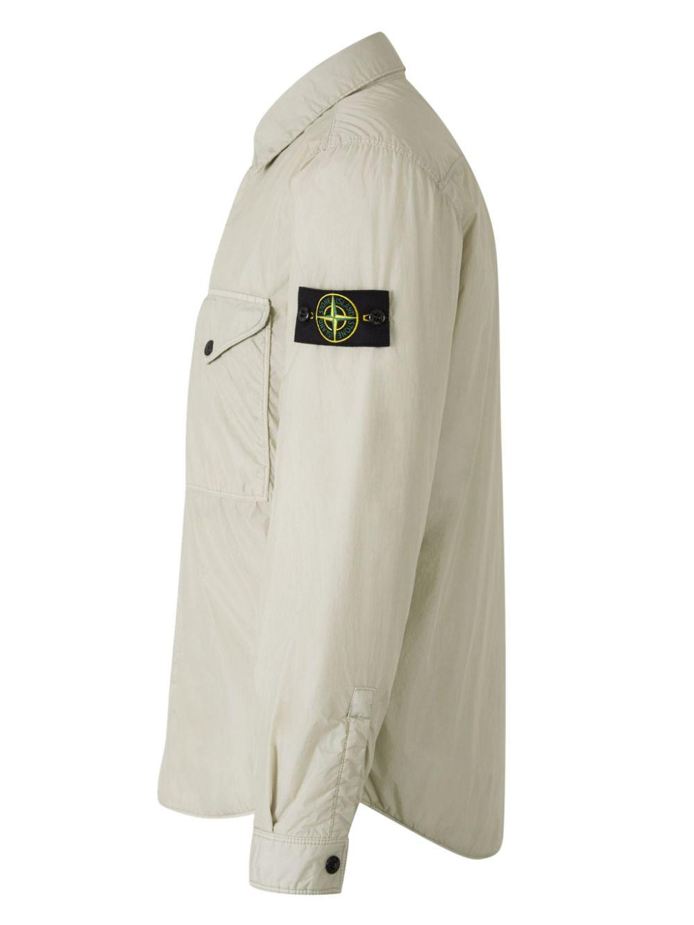 STONE ISLAND Crinkle Reps Overshirt Jacket with Patch Badge Navy