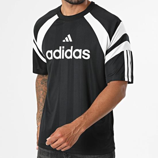 Adidas Short Sleeve T-Shirt for Men KF4728 Black White DOM