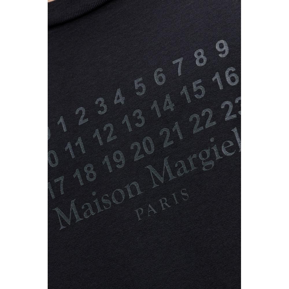 Maison Margiela Numeric Logo Cotton Short Sleeve T-Shirt Men Gray