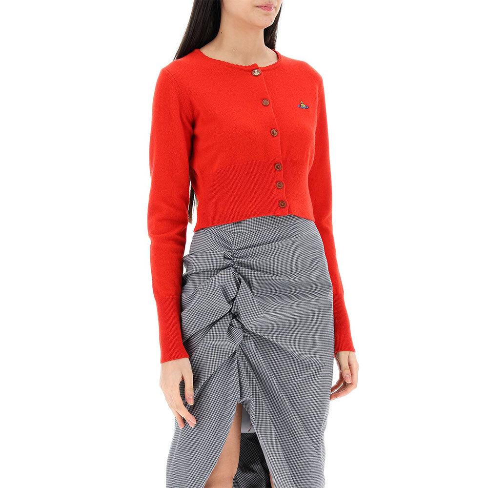Vivienne Westwood Bea Cropped Cardigan Women’s Pink Knit