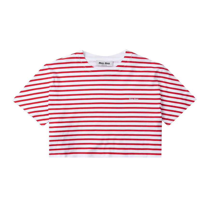 Miu Miu Women’s Printed Logo Cotton T-Shirt