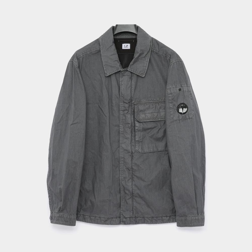 CP Company Lens Patch 50 Fili Waxed Zip Overshirt Jacket 20CMOS160A 110543D 921