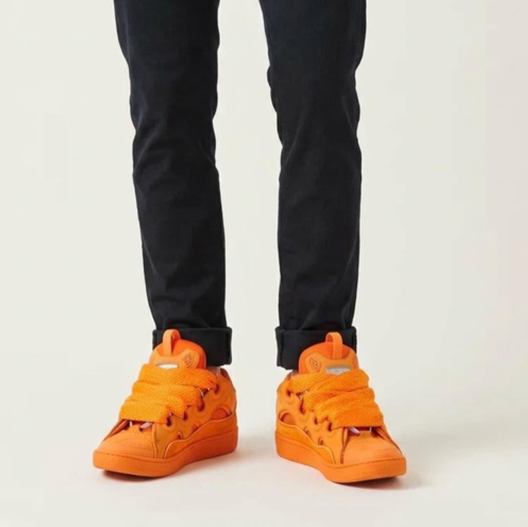Lanvin Curve Sneakers Mango Orange Men’s Low-Top Shoes FMSKRK11 DRUC E23