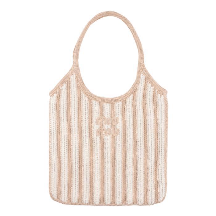 Miu Miu Ivy Cotton Crochet Tote Bag