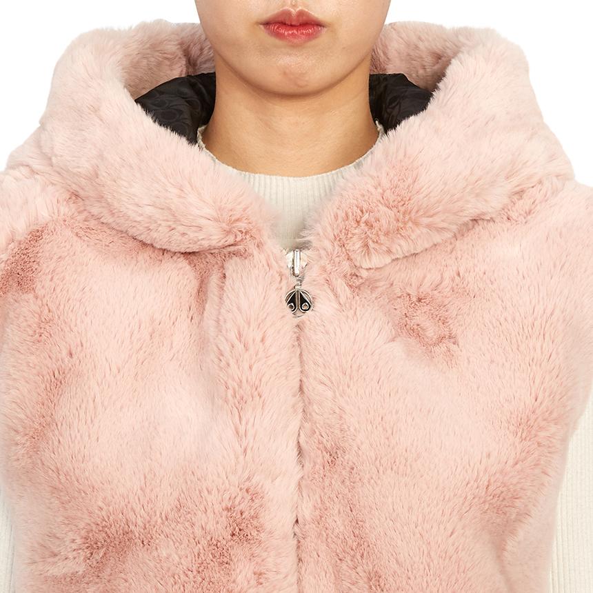 Moose Knuckles Women’s Hooded Fur Vest Black