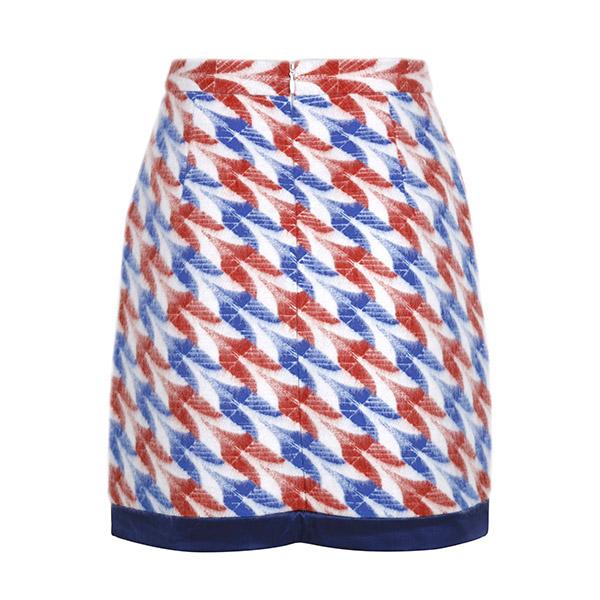 Casablanca Multi Curved Mini Wool Skirt WF22 SK 034 04