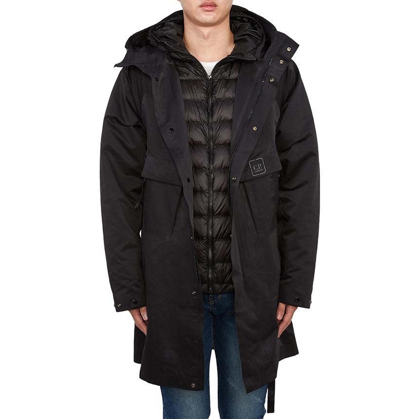 CP Company Men’s Puffer Jacket Black Down Coat