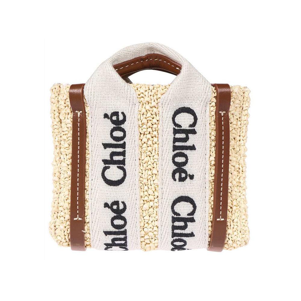 Chloe Woody Nano Tote Crossbody Bag Tan CHC23UP235K41 25M