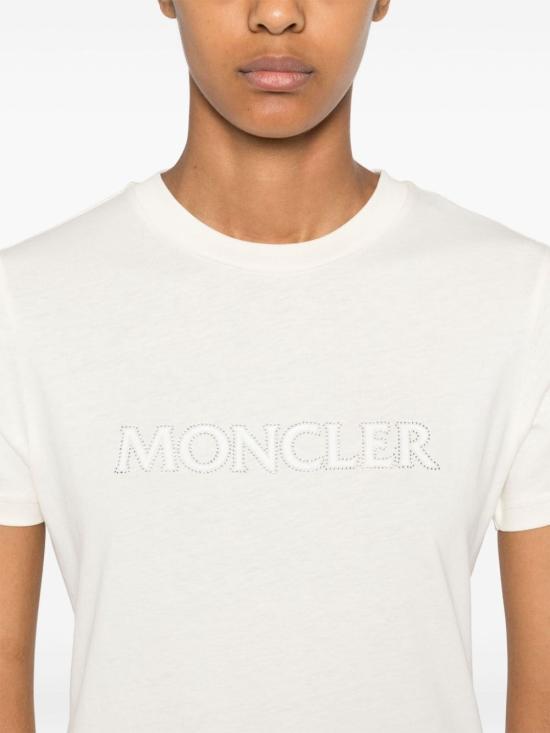 Moncler Logo Cotton T-Shirt White Women’s Top