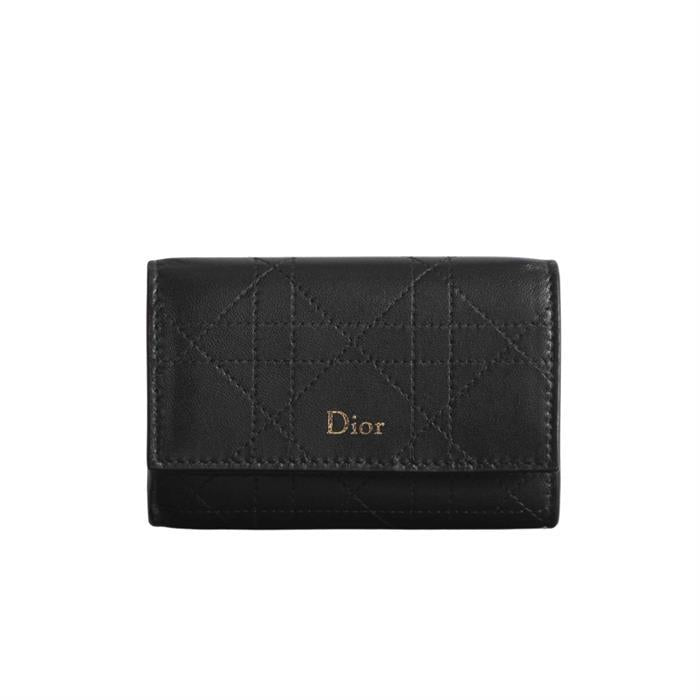 DIOR Trianon Glycine Leather Compact Wallet