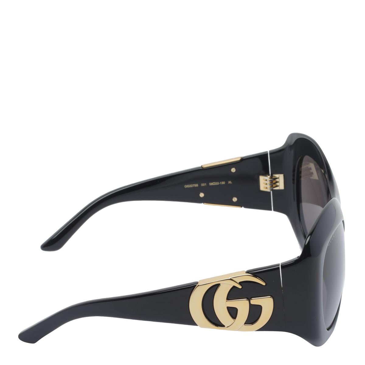GUCCI Black Acetate Square Sunglasses