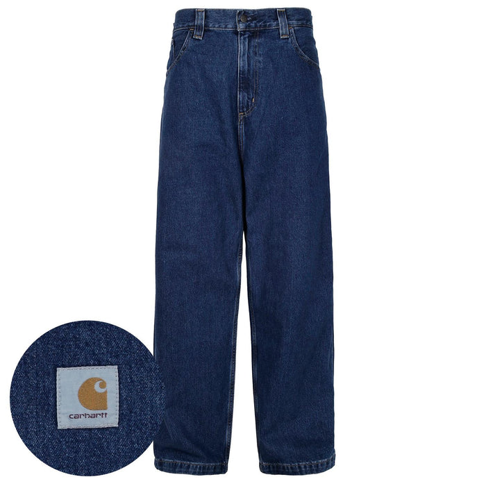 Carhartt Blue Stonewashed Brandon Denim Pants for Men I035893 0106