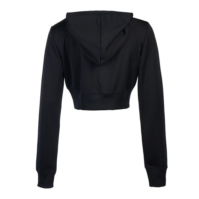 courreges Women’s Hooded Cropped Zip-Up Jacket Black