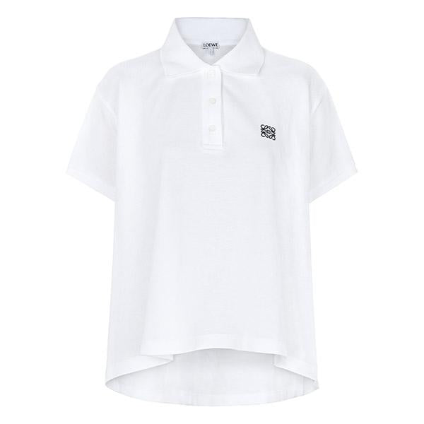 LOEWE White Anagram Logo Polo T-Shirt