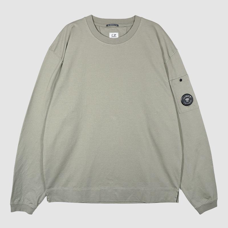 CP Company Lens Logo Jersey Long Sleeve T-Shirt Fallen Rock
