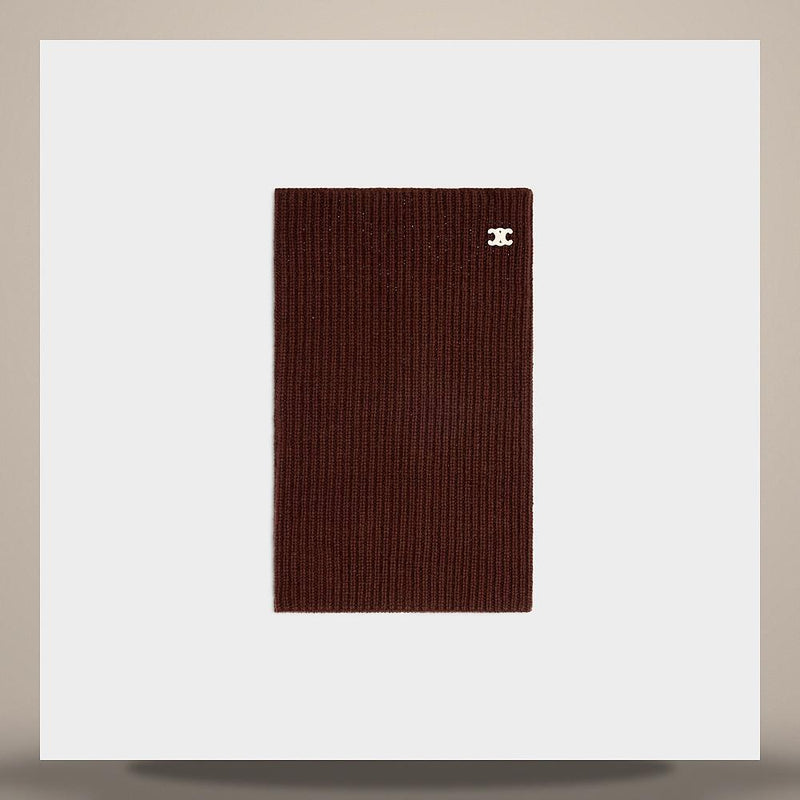CELINE Seamless Cashmere Brown Neck Warmer AA0IC384D 19BR
