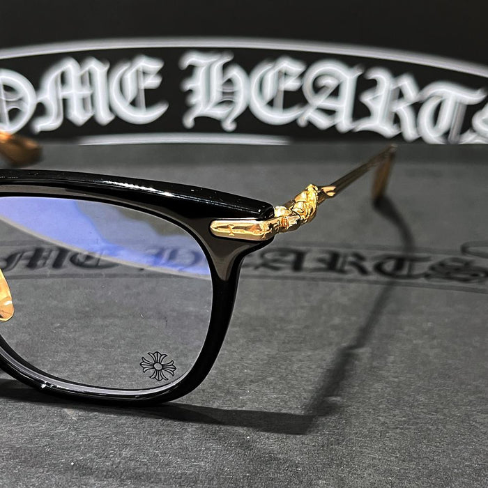 Chrome Hearts Cloaco Black Gold Accents Eyeglasses