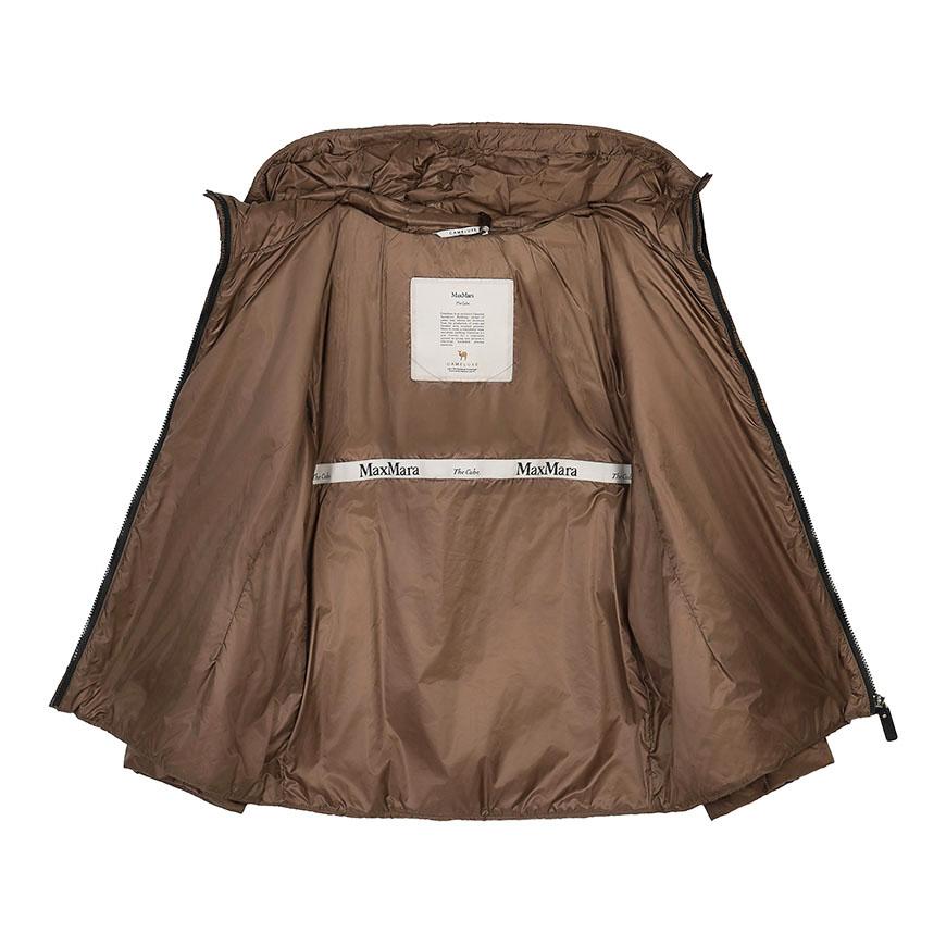 Max Mara Water-Repellent Green Hooded Down Puffer Jacket Women’s