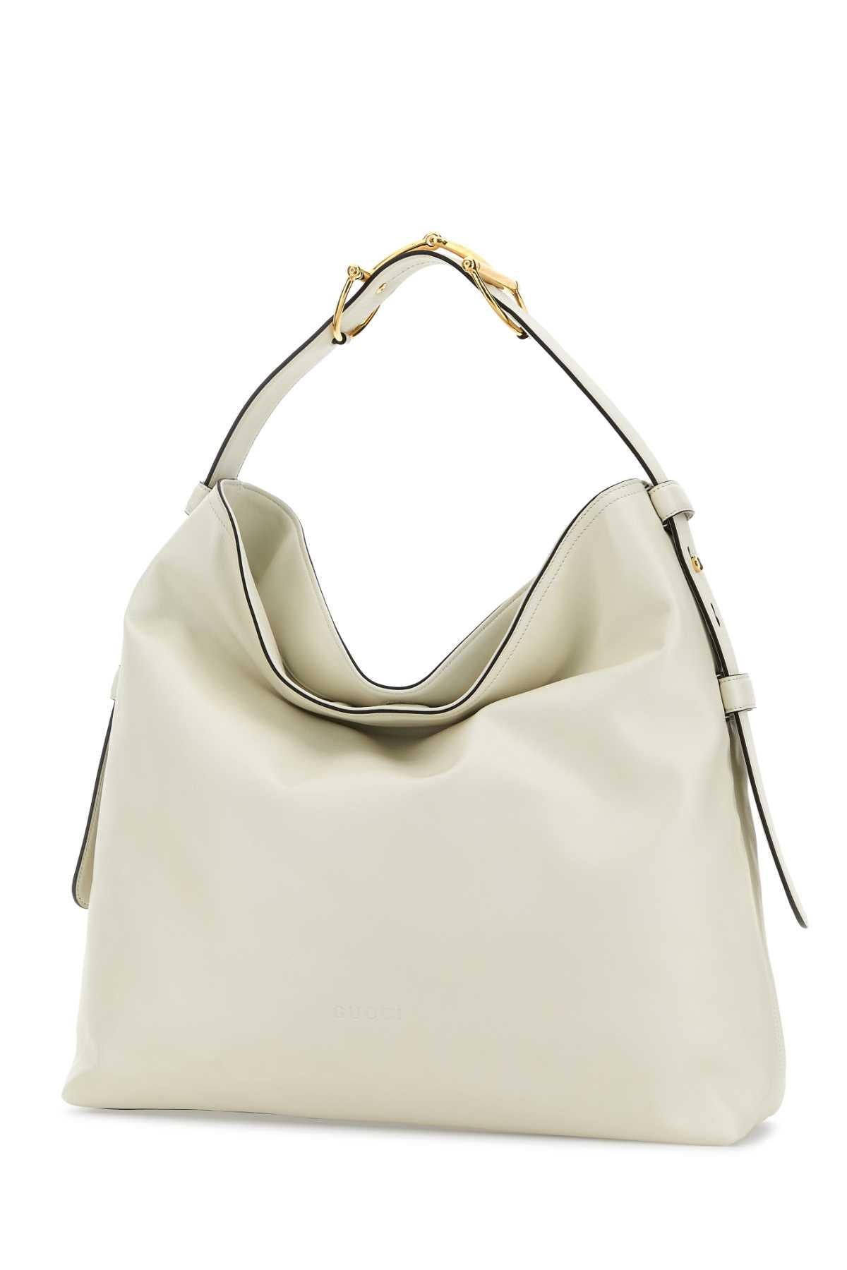 GUCCI Leather Shoulder Bag Brown
