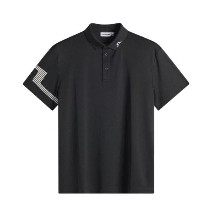 J LINDEBERG Heath Golf Short Sleeve Polo T-Shirt Men Black