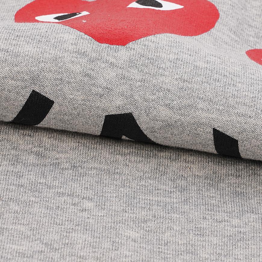 Comme des Garcons Unisex Multi Heart Print Zip-Up Hoodie AZ T250 051 GREY