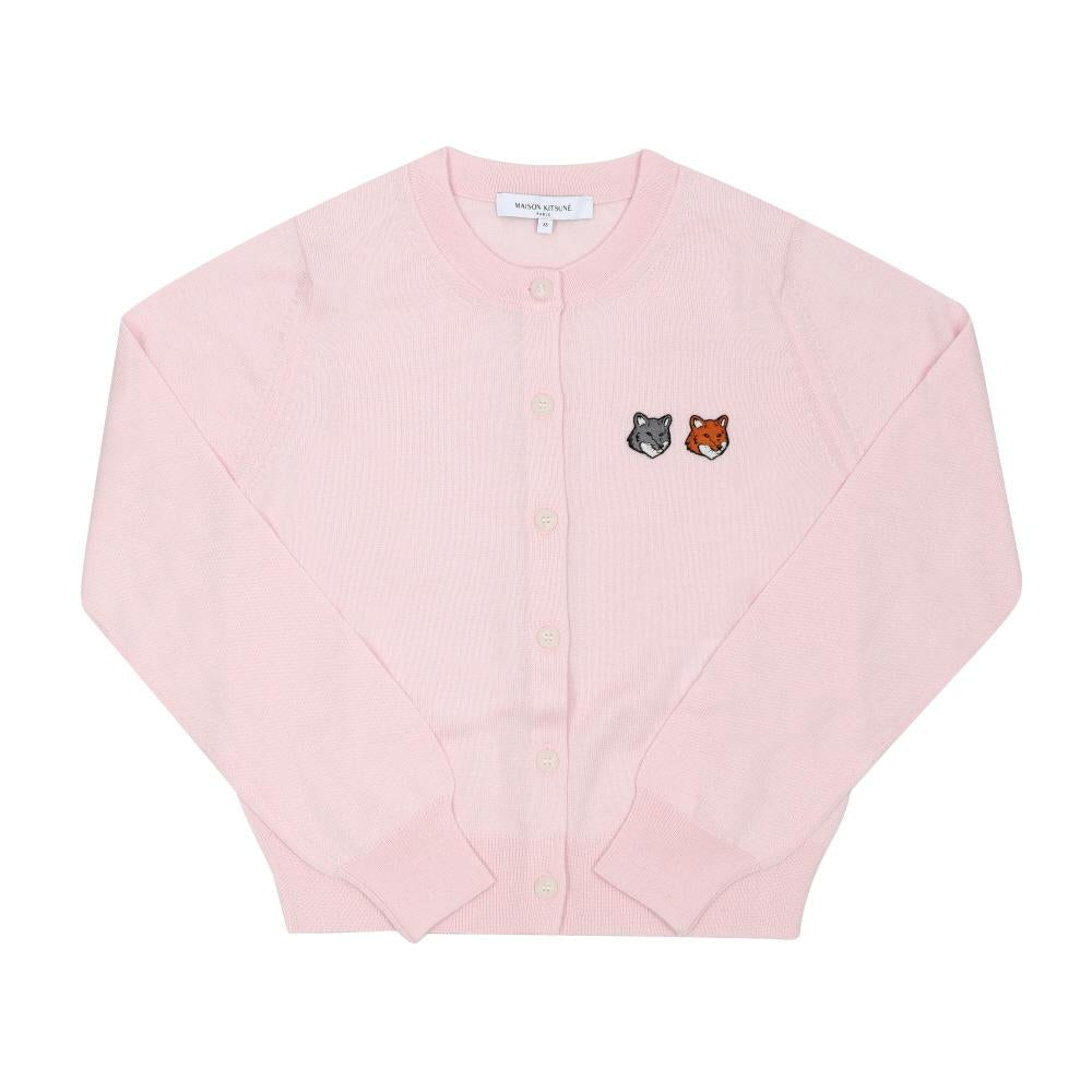 Maison Kitsune Double Fox Head Patch Women’s Cardigan OW051CFKT1181 0326