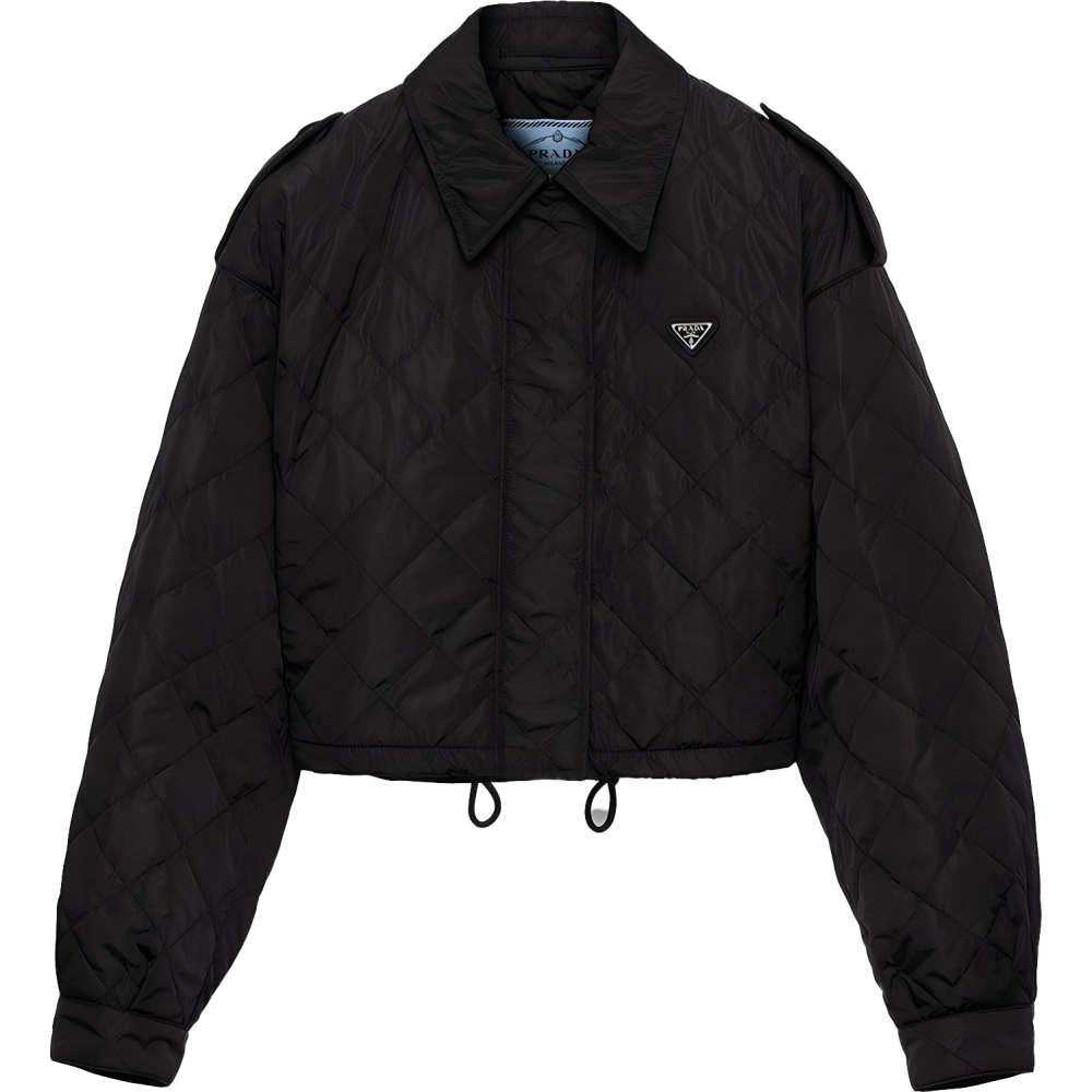 PRADA Black Re-Nylon Puffer Jacket with Triangle Logo 29C261 1WQ9 F0002