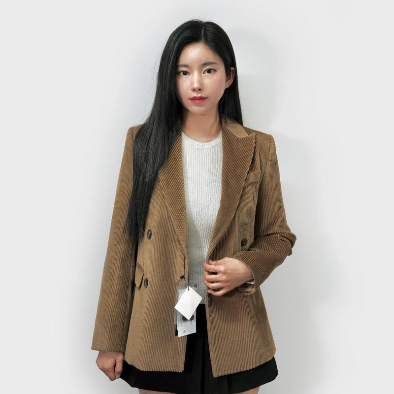 Max Mara cotton velvet blazer jacket camel 5046083306 006