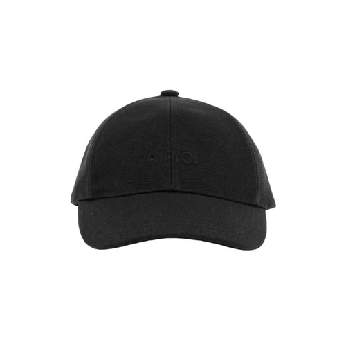 A.P.C. Black CHARLIE Embroidered Logo Baseball Cap