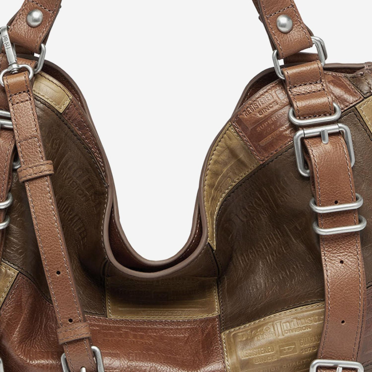 DIESEL Black Leather Tote Bag