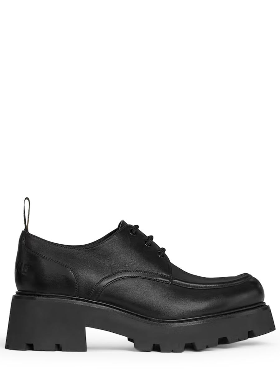 CELINE Black Leather Oxford Dress Shoes for Women