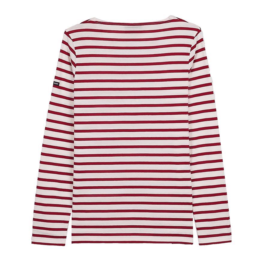 Saint James Ecru Persan Striped Cotton Long-Sleeve T-Shirt Women