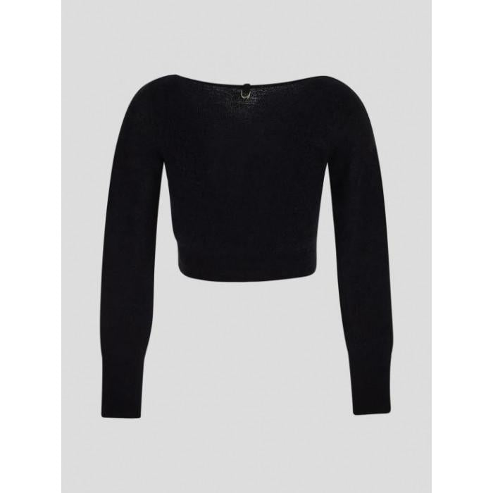 JACQUEMUS Women's Alzou Cropped Mohair Crewneck Cardigan