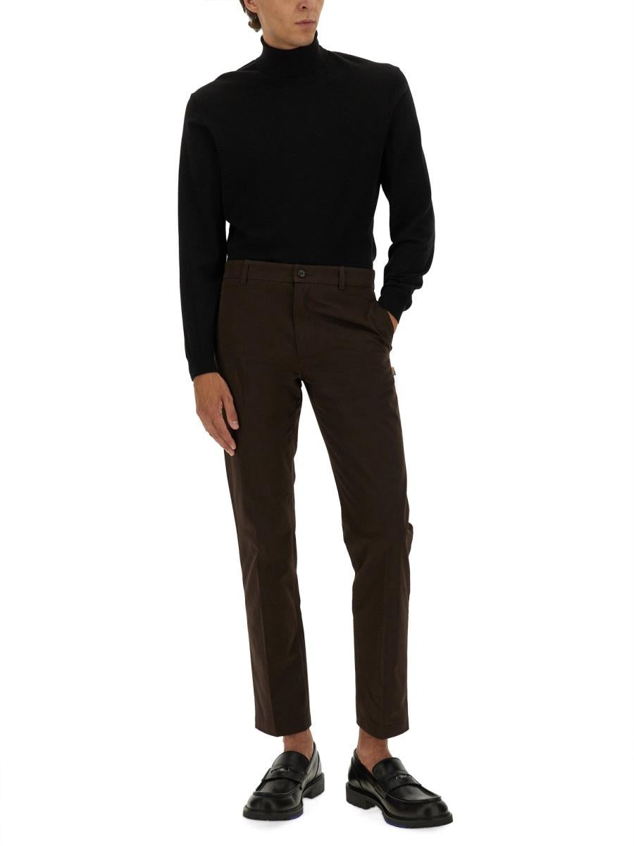 BURBERRY Black Wool Tailored Suit Pants for Men