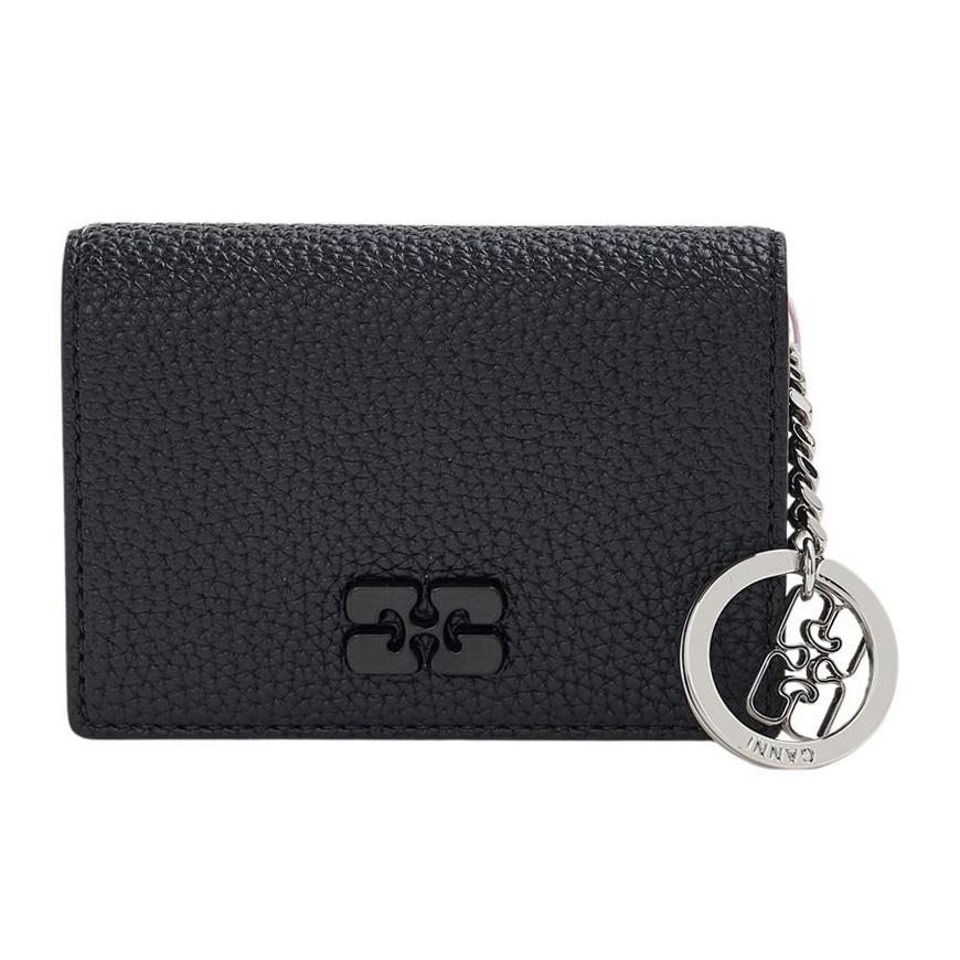 GANNI Women’s Grain Leather Flap Card Holder A7278 099