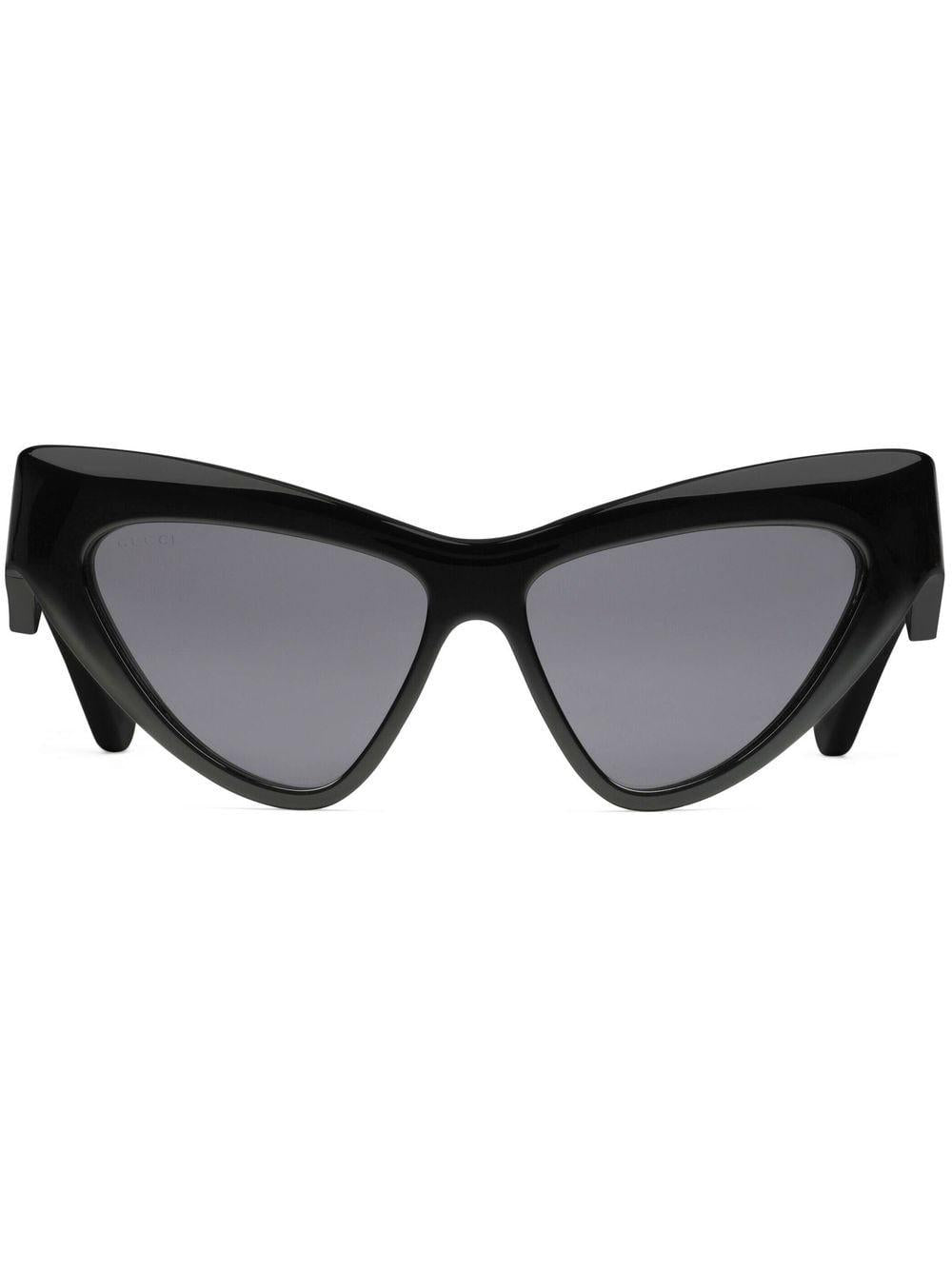 GUCCI Black Acetate Cat Eye Sunglasses