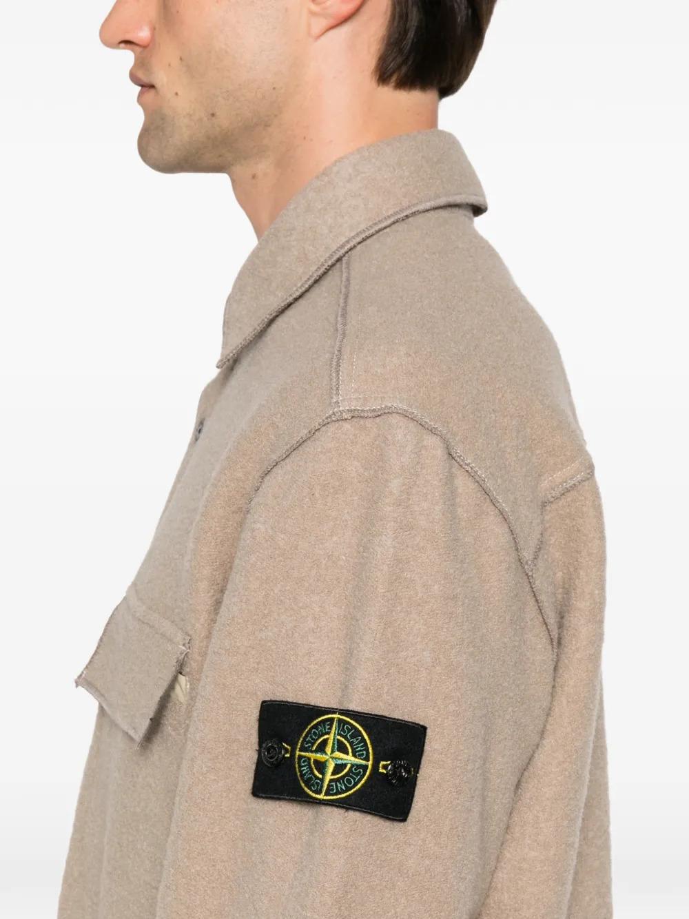 STONE ISLAND Green Nylon Zip Jacket