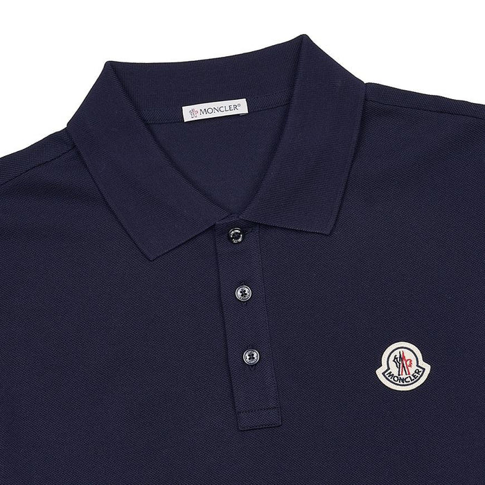 Moncler Women’s Logo Patch Polo T-Shirt White Cotton