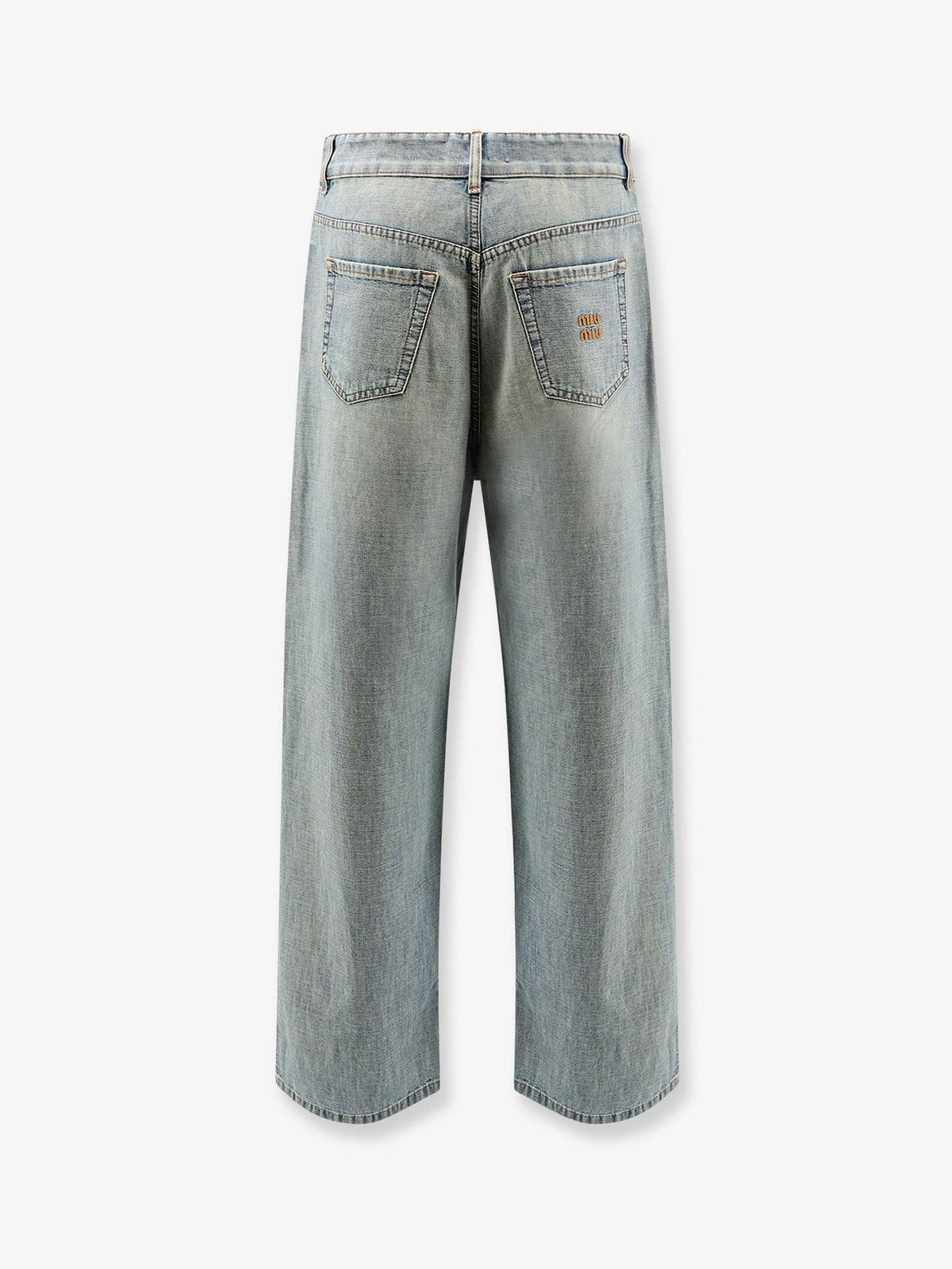 Miu Miu Blue Denim Jeans Women’s Straight-Leg Pants