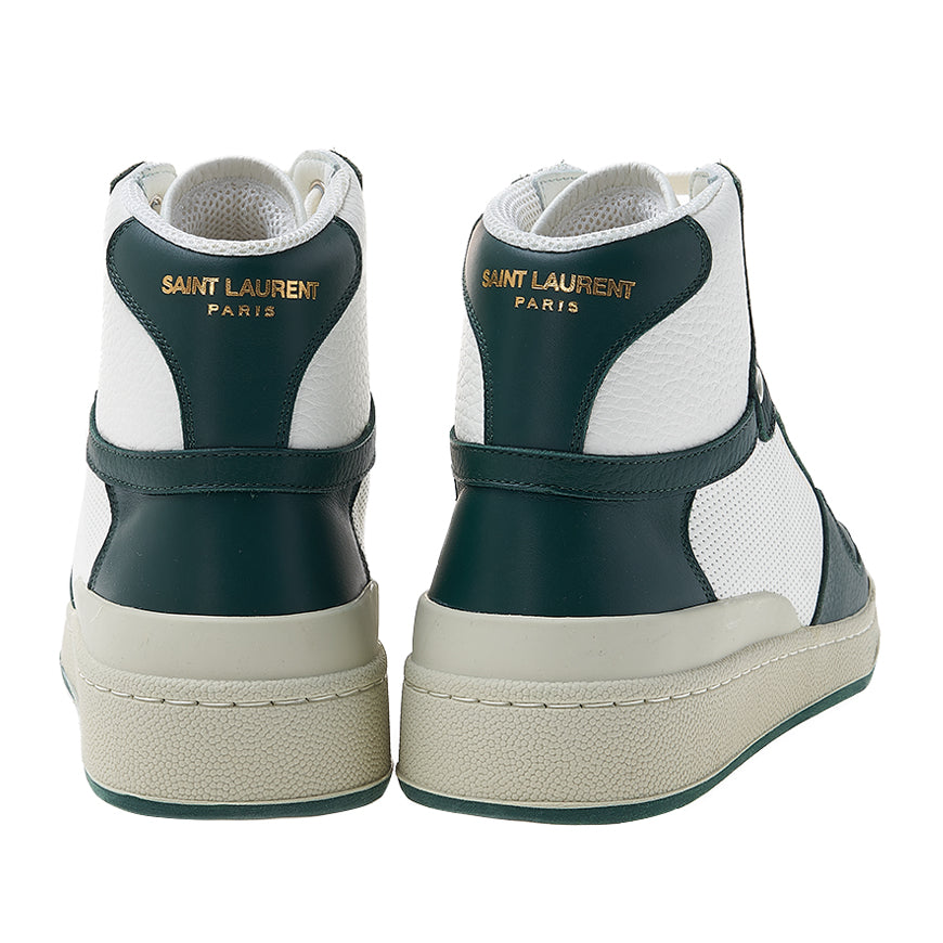 Saint Laurent Women's Perforated Leather Mid-Top Sneakers 610619 AAAS4 8513 1