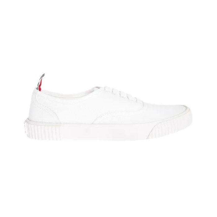 THOM BROWNE Heritage Canvas White Low-Top Men's Sneakers