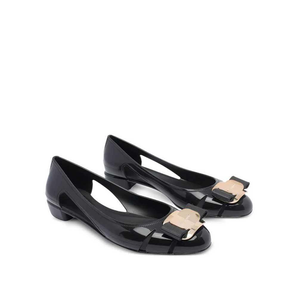 Ferragamo Vara Bow Jelly Flat Shoes Women 01K557 785441