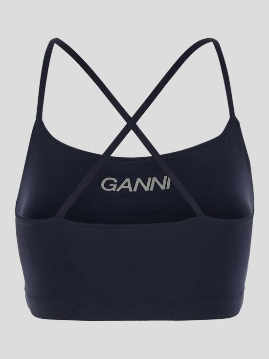 GANNI Black Bralette Underwear T3730683 SKY CAPTAIN DOM