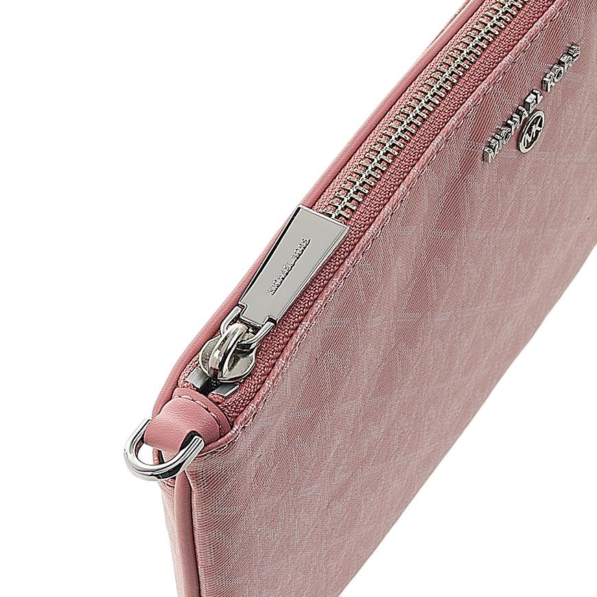 Michael Kors Women’s Logo Clutch Bag Pink Canvas
