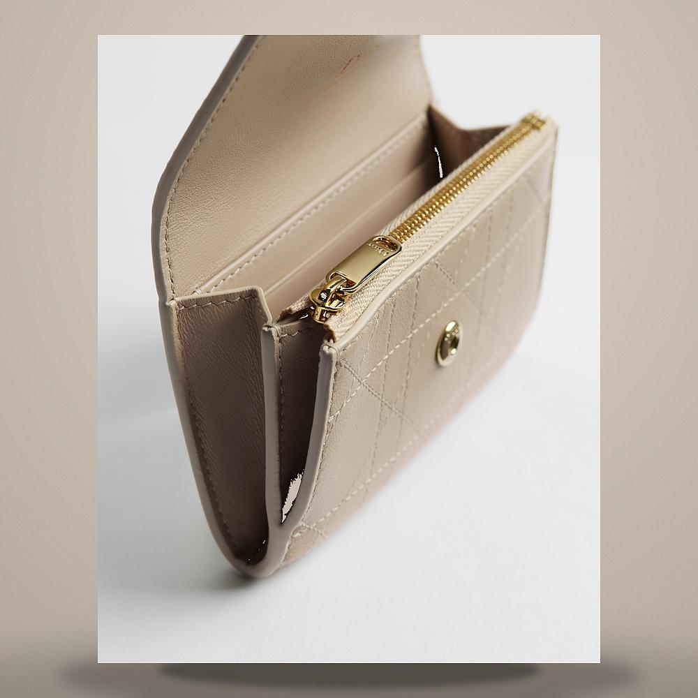 DIOR Trianon Glycine Trench Flat Cannage Lambskin Card Holder