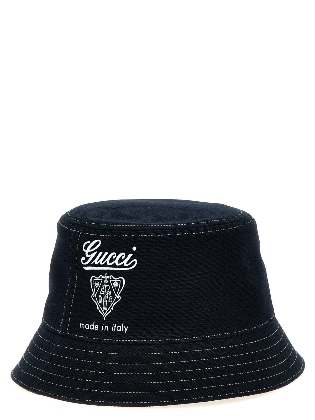 GUCCI Beige Canvas Bucket Hat for Men
