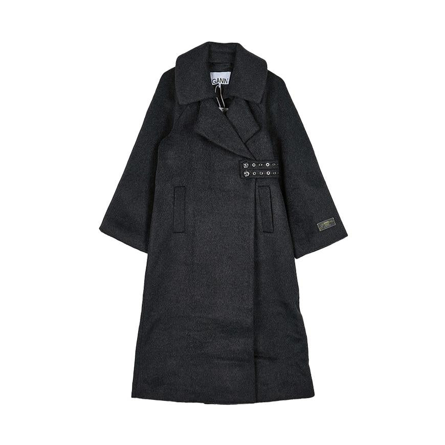GANNI Women’s Double-Breasted Belted Coat
